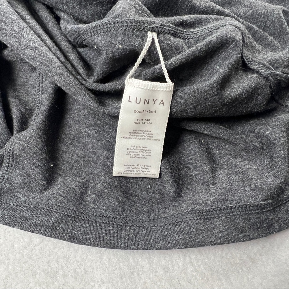 Lunya Women’s Restore Long Sleeve Crew Neck Sleep Shirt Gray Sz Small - Picture 6 of 7